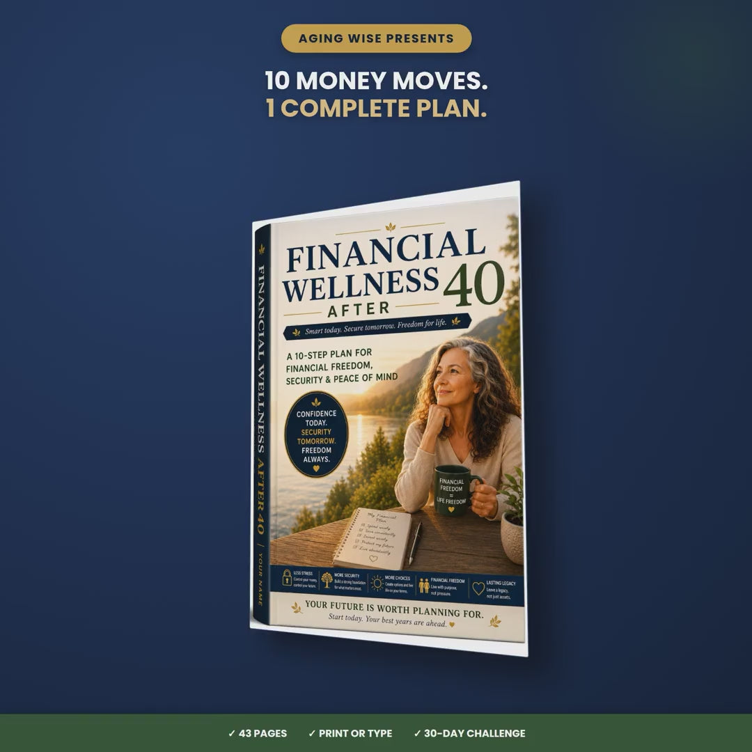 Financial Planner PDF Bundle | 43-Page Fillable Budget Workbook | Debt Payoff Savings Net Worth Tracker, Retirement Planning Over 40