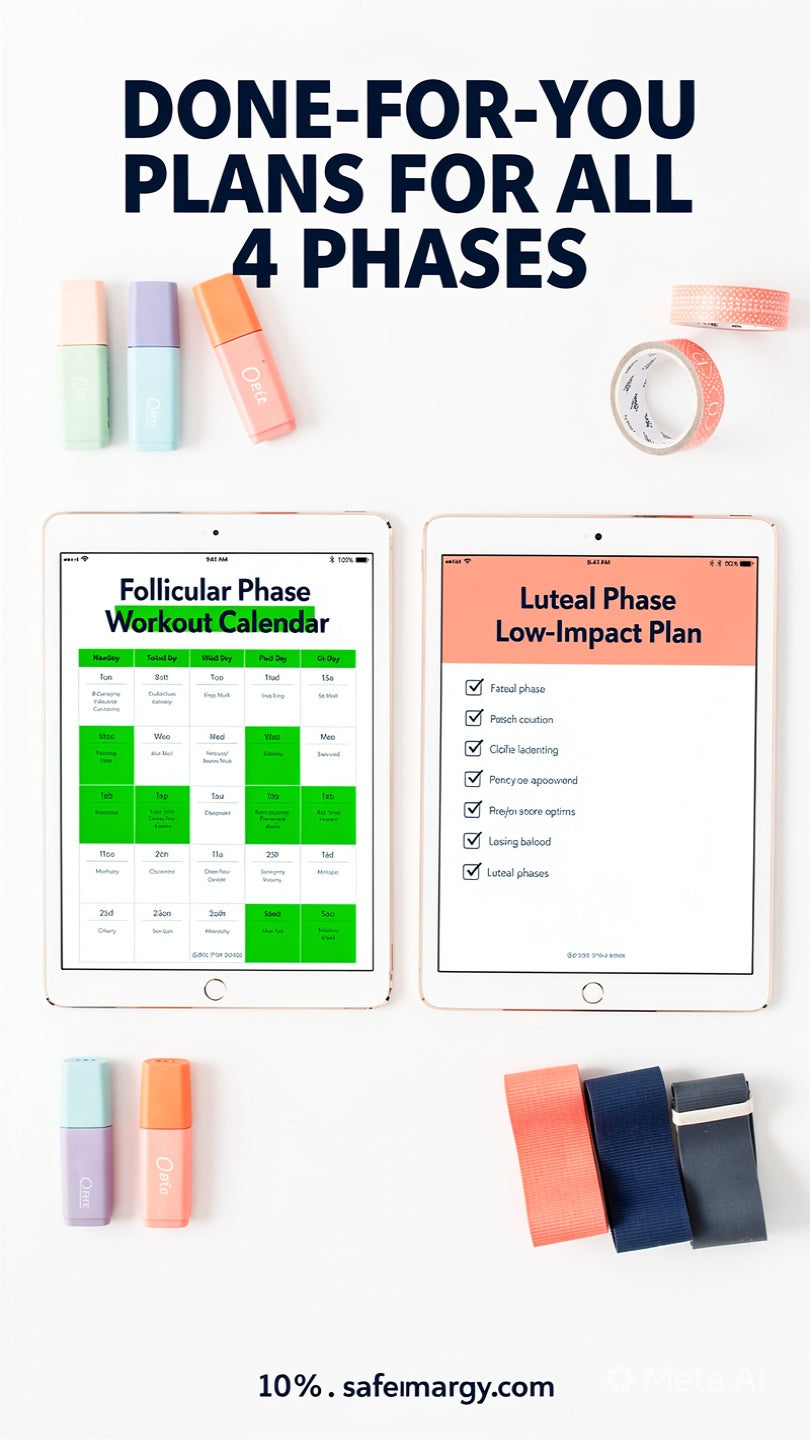 Cycle Sync Fitness Planner for Women, Menstrual Cycle Workout Planner, Hormone Balance Fitness Journal, Cycle Syncing Wellness Tracker, Printable PDF