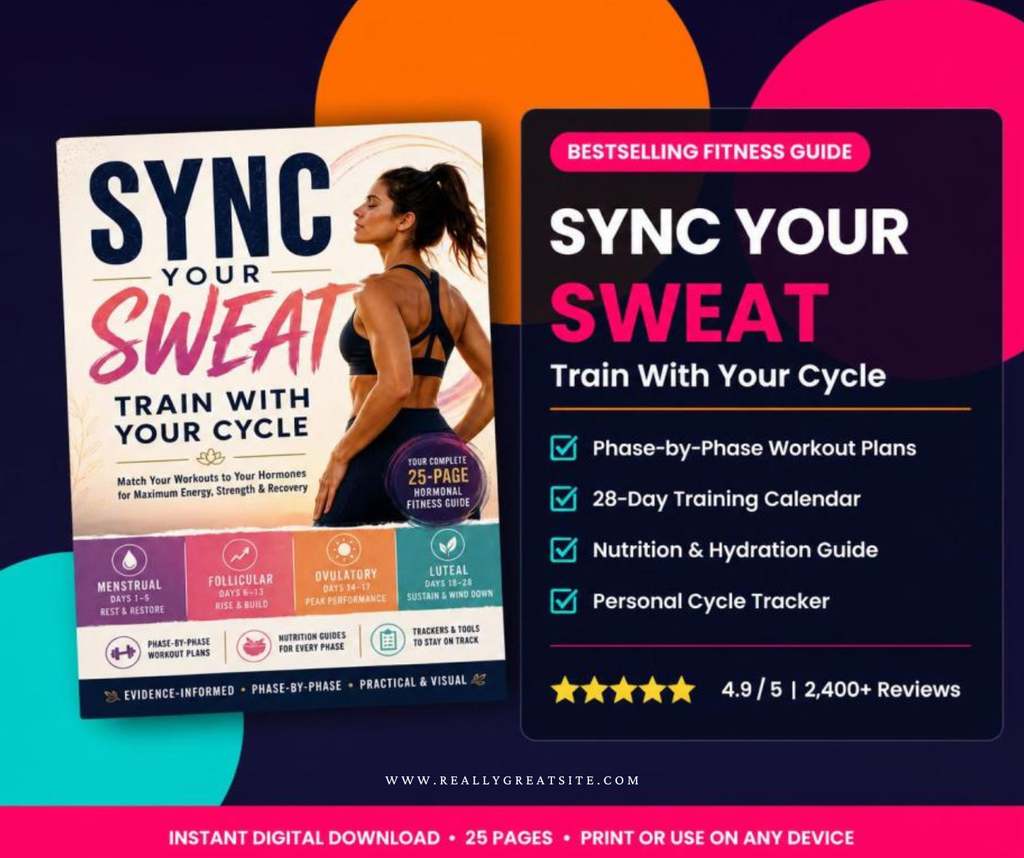 Sync Your Sweat Fitness Guide, Cycle Syncing Workout Plan for Women, Hormone Balance Wellness Ebook, Menstrual Cycle Fitness PDF, Digital Download