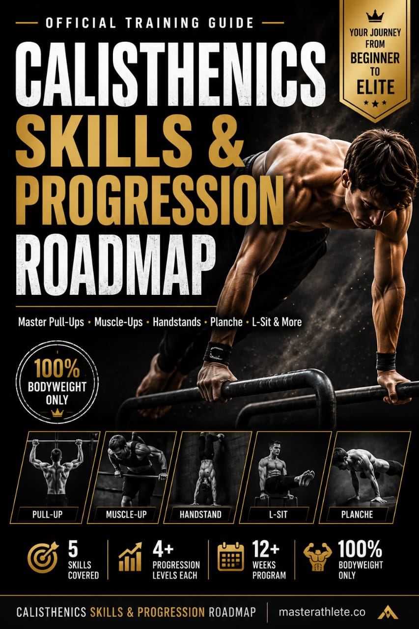 Calisthenics Progression Guide PDF, Bodyweight Workout Routine, Street Workout Training Program, Handstand Planche MuscleUp Skill Ebook