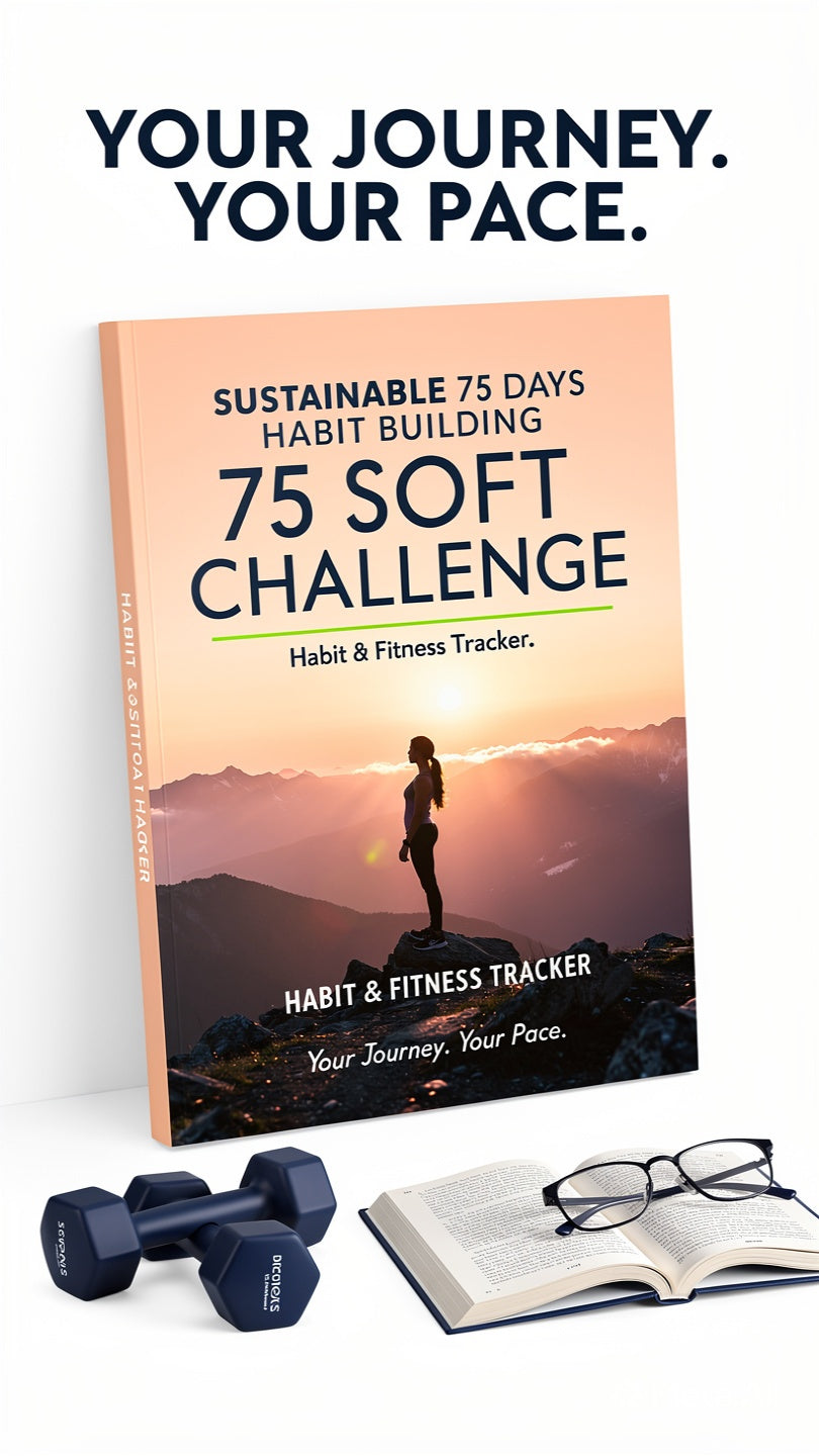 Sustainable 75 Soft Challenge Tracker eBook (Habit & Fitness Plan) | 3L Water, 45-Min Workout, 10-Min Reading