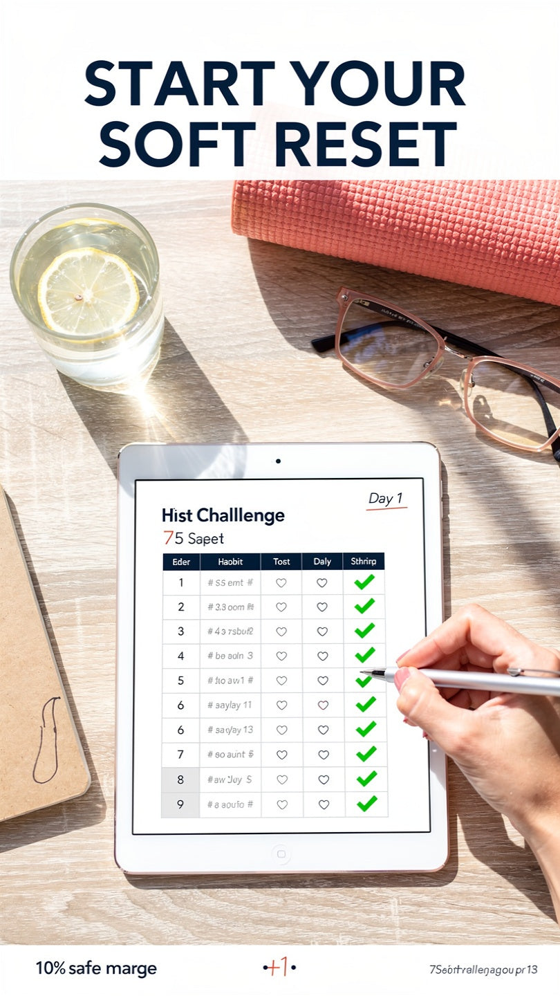 Sustainable 75 Soft Challenge Tracker eBook (Habit & Fitness Plan) | 3L Water, 45-Min Workout, 10-Min Reading