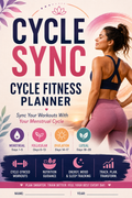 Cycle Sync Fitness Planner for Women, Menstrual Cycle Workout Planner, Hormone Balance Fitness Journal, Cycle Syncing Wellness Tracker, Printable PDF