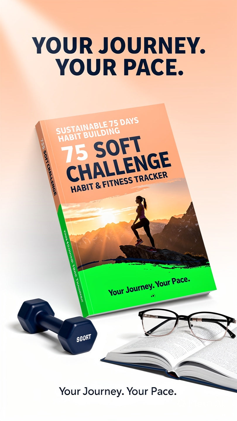Sustainable 75 Soft Challenge Tracker eBook (Habit & Fitness Plan) | 3L Water, 45-Min Workout, 10-Min Reading