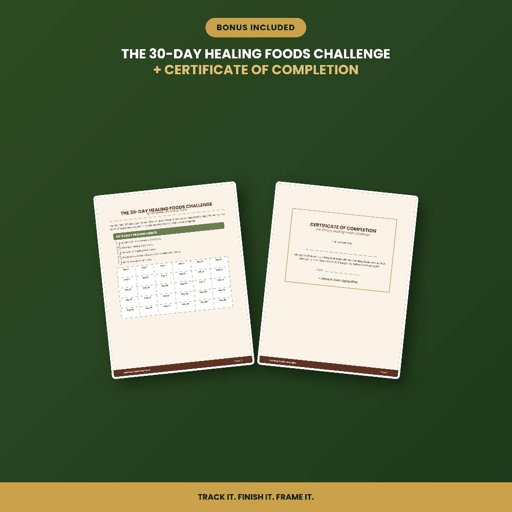 Healthy Aging eBook PDF | 38-Page Fillable Nutrition Workbook | Anti Inflammatory Meal Planner, Healing Foods Guide, Self Care