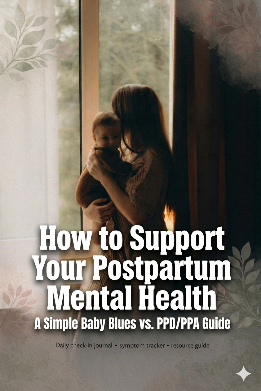 How to Support Your Postpartum Mental Health: A Simple Baby Blues vs. PPD/PPA Guide for New Moms