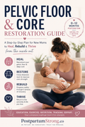 Pelvic Floor Strengthening Guide PDF | Postpartum Core Exercises | Diastasis Recti Recovery | New Mom Workout Plan Instant Download