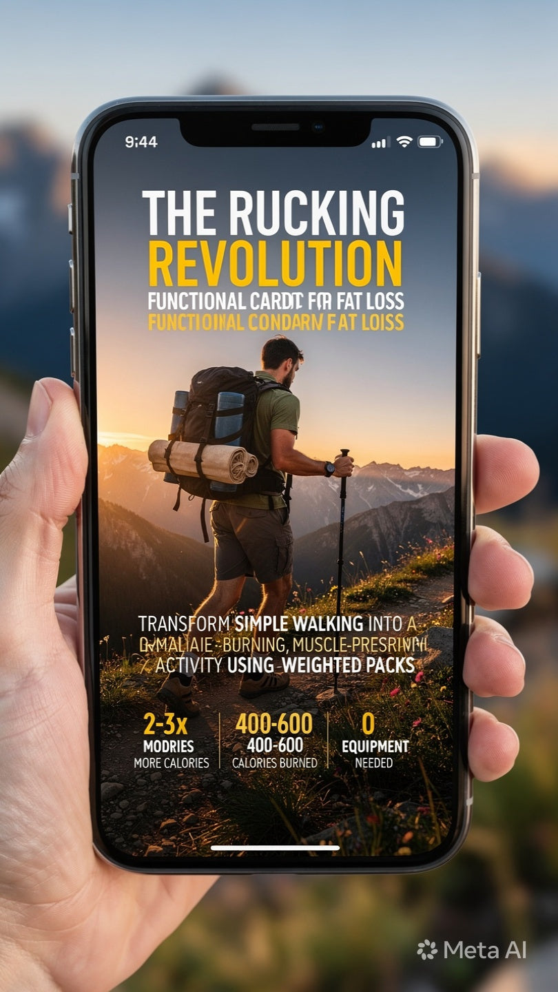 Rucking for Beginners: Complete Workout Plan PDF — Burn 2-3x More Calories Than Walking | 8-Week Weighted Backpack Fat Loss & Muscle-Preserving Cardio Guide