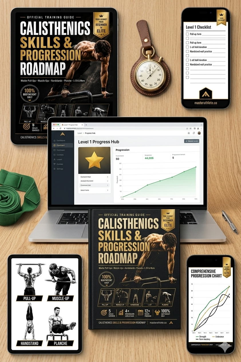 Calisthenics Progression Guide PDF, Bodyweight Workout Routine, Street Workout Training Program, Handstand Planche MuscleUp Skill Ebook
