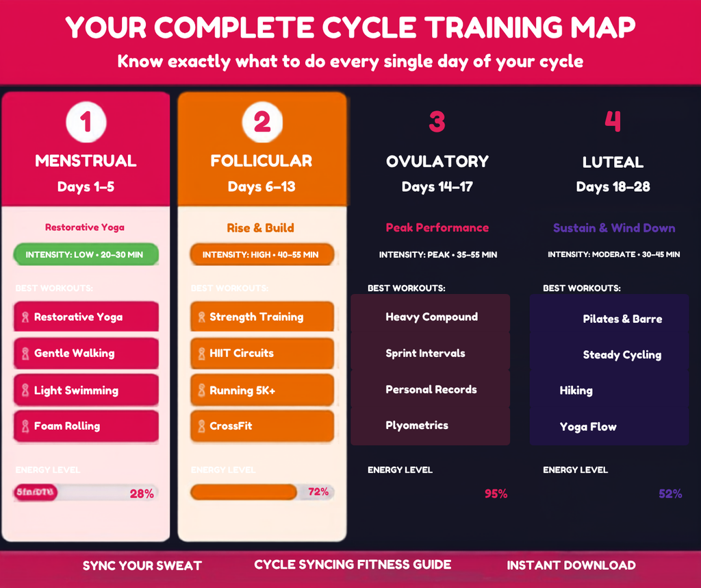 Sync Your Sweat Fitness Guide, Cycle Syncing Workout Plan for Women, Hormone Balance Wellness Ebook, Menstrual Cycle Fitness PDF, Digital Download