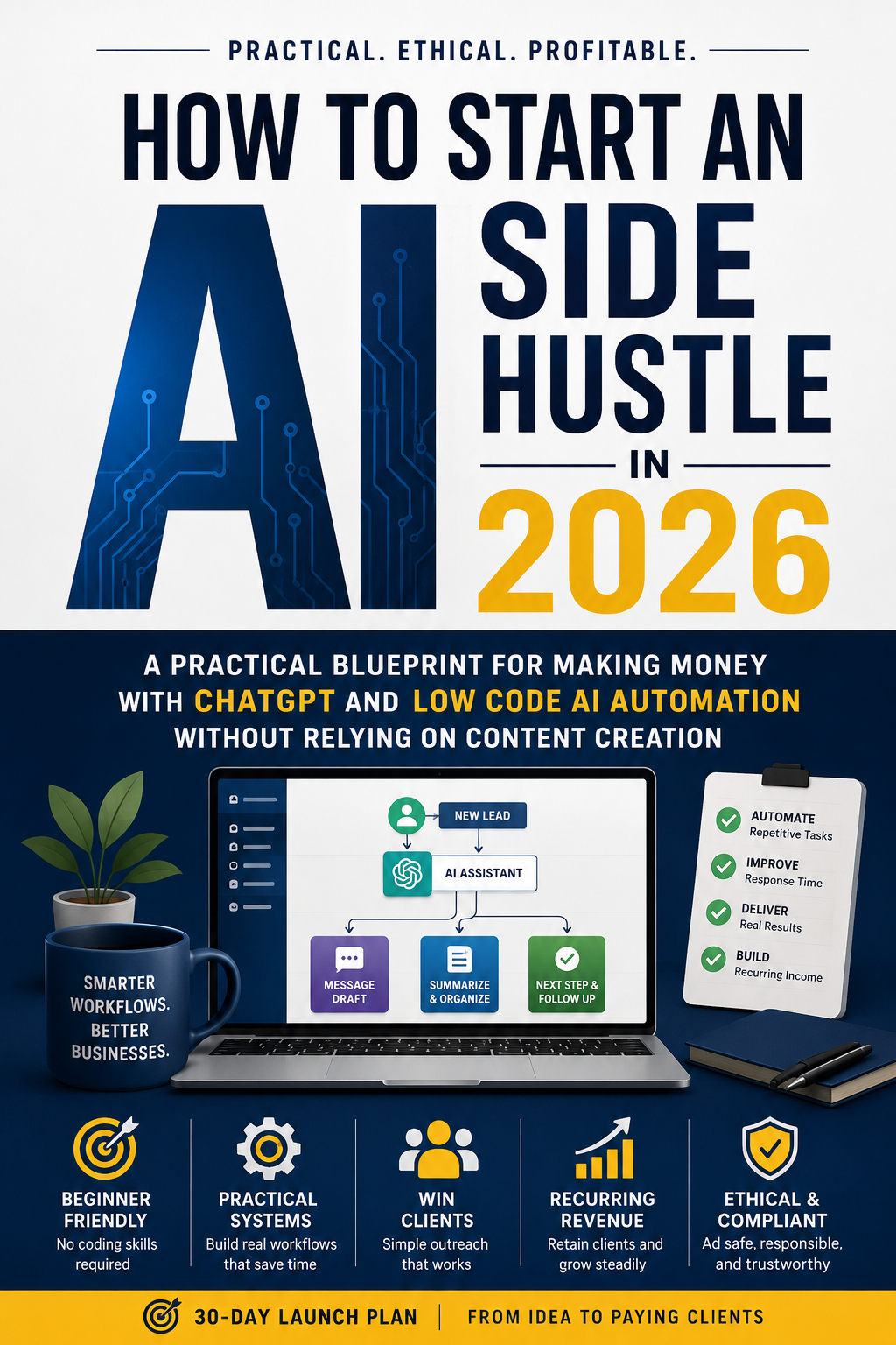 How to Start an AI Side Hustle in 2026: A Practical Guide to Making Money with ChatGPT, Low Code AI Automation, and AI Services