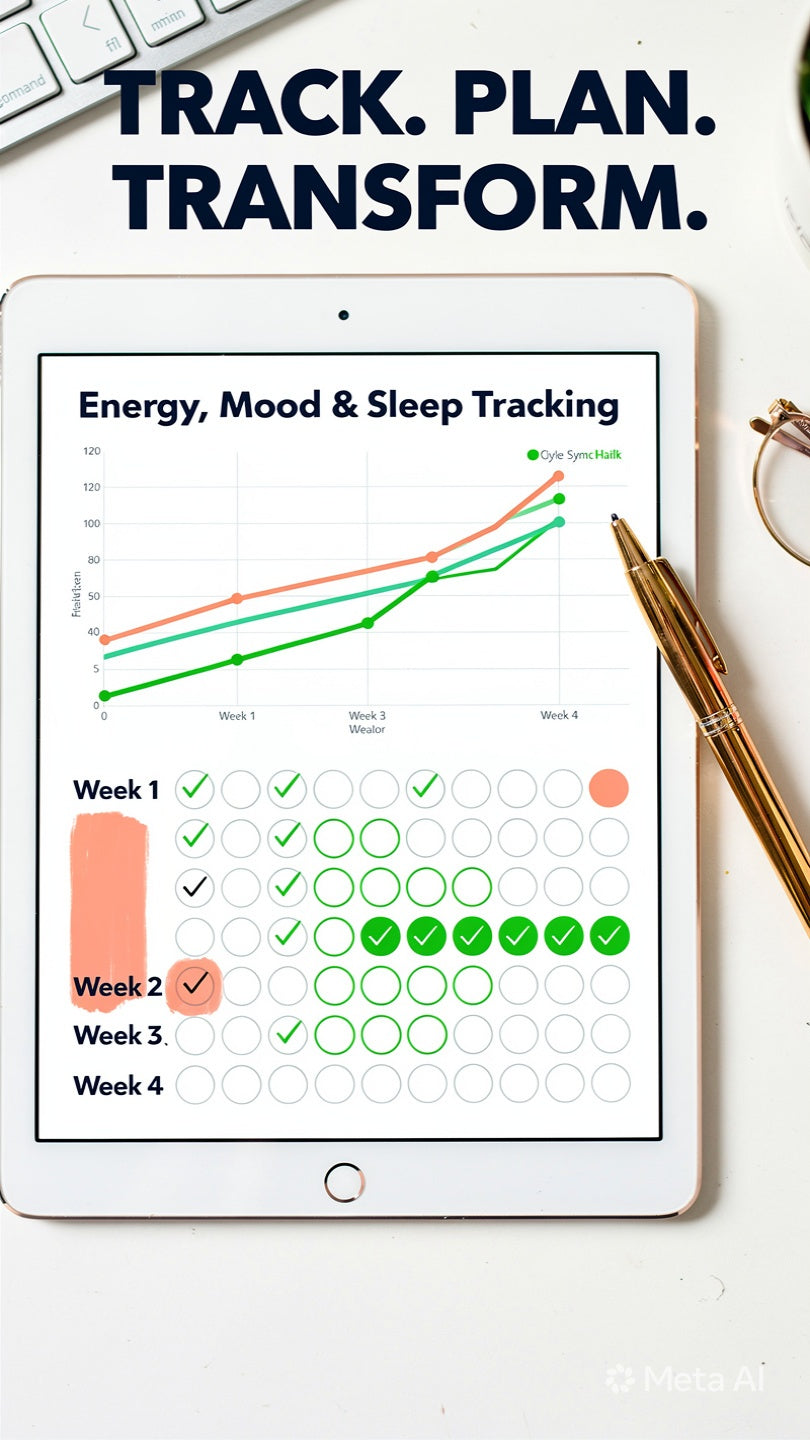 Cycle Sync Fitness Planner for Women, Menstrual Cycle Workout Planner, Hormone Balance Fitness Journal, Cycle Syncing Wellness Tracker, Printable PDF