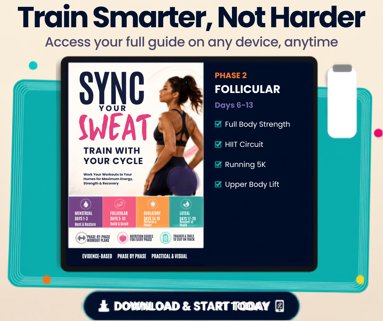 Sync Your Sweat Fitness Guide, Cycle Syncing Workout Plan for Women, Hormone Balance Wellness Ebook, Menstrual Cycle Fitness PDF, Digital Download