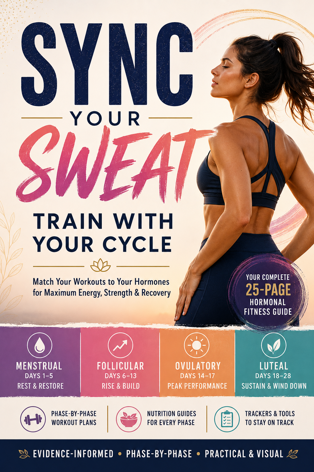 Sync Your Sweat Fitness Guide, Cycle Syncing Workout Plan for Women, Hormone Balance Wellness Ebook, Menstrual Cycle Fitness PDF, Digital Download